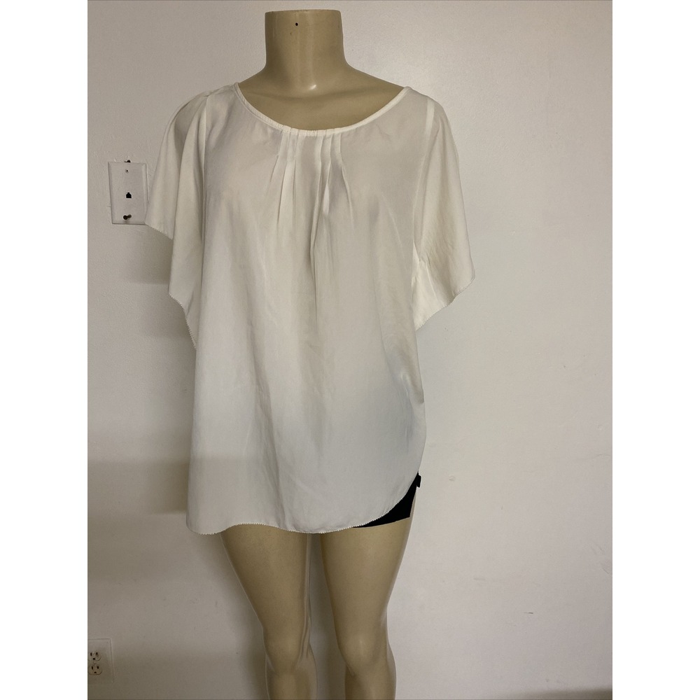 Anthropologie 9-Hi5-STCL Women's Beige‎ Short Sleeve Top Size 6
